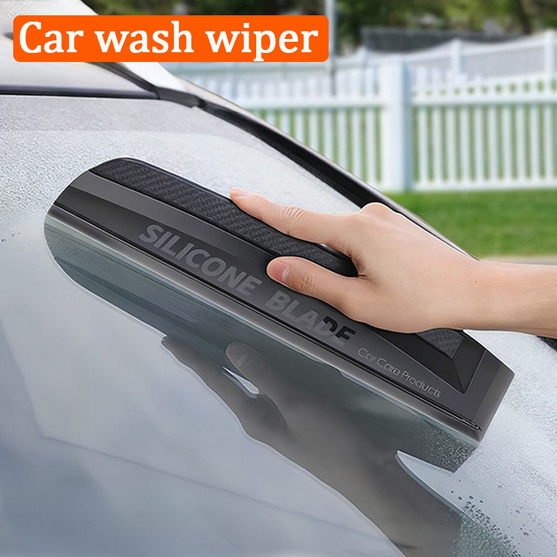 Car Accessories For Winter - ที่ปาดน้ำรถยนต์ ที่ขูดน้ำแข็ง ใบมีดซิลิโคนยืดหยุ่น ที่ปาดน้ำอัตโนมัติ ไม่ทำให้เกิดรอยขีดข่วน อุปกรณ์ทำความสะอาดสำหรับยานพาหนะ