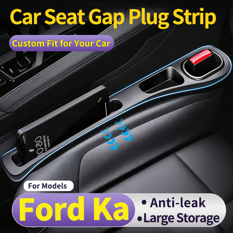 Car Accessories For Inside - แถบปิดช่องว่างในรถยนต์สำหรับฟอร์ด คา แถบปิดช่องว่างสำหรับคนขับและผู้โดยสารโดยเฉพาะ ป้องกันการหล่นของสิ่งของ ช่องเก็บของด้านข้างภายใน 2