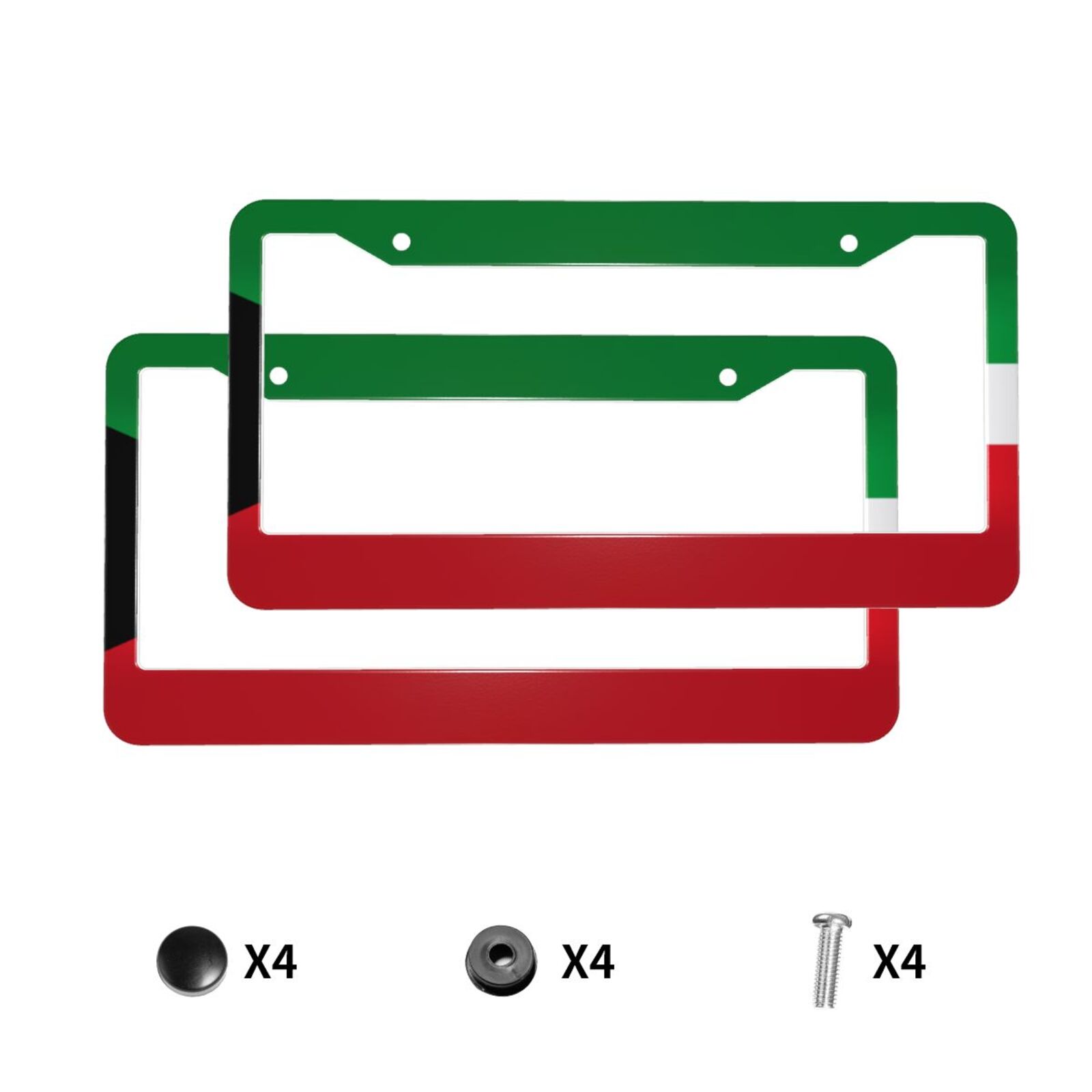 Car Accessories Kuwait - กรอบป้ายทะเบียนรถยนต์อเนกประสงค์ลายธงชาติคูเวต ทำจากอลูมิเนียมอัลลอยด์ สำหรับรถยนต์ในสหรัฐอเมริกา อุปกรณ์ตกแต่งรถยนต์ กันน้ำ