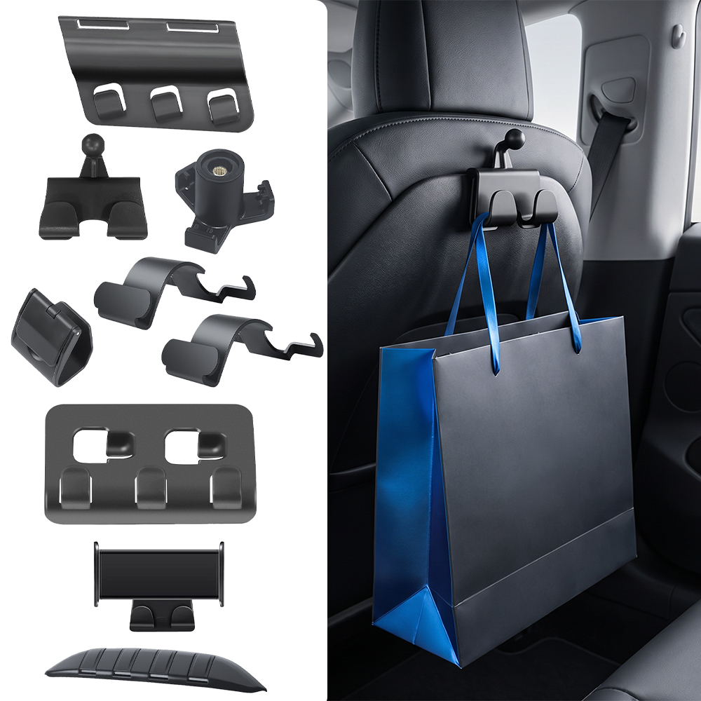 Car Trunk Organizer - ตะขอแขวนเบาะรถยนต์สำหรับ Tesla รุ่น Y/3/YL แบบปรับปรุงใหม่ อุปกรณ์เสริมสำหรับเบาะหลัง