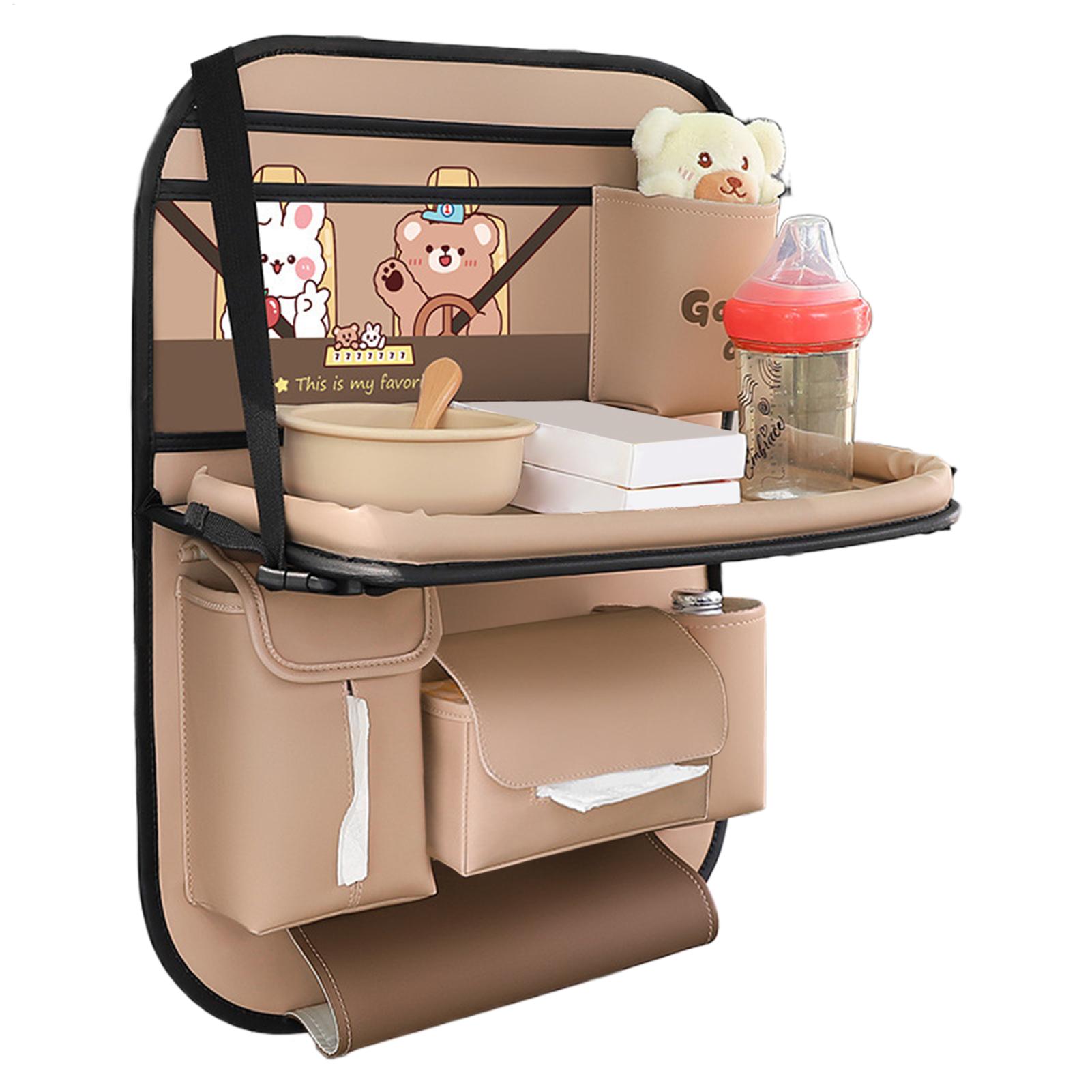 Car Trunk Organizer - ที่จัดเก็บของในรถยนต์แบบพับได้อเนกประสงค์สำหรับเบาะหลัง พร้อมถาดวางของ กันน้ำ ใช้ได้กับท้ายรถ สำหรับการเดินทาง แคมป์ปิ้ง
