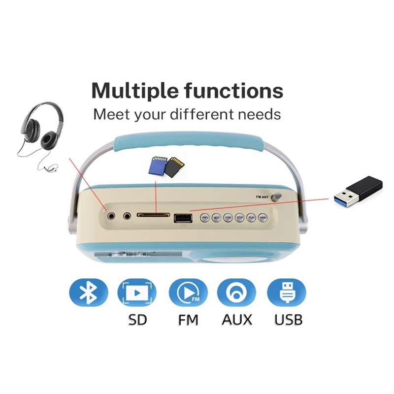 FFYY-วิทยุบลูทูธดีไซน์ย้อนยุคว - Fm Transmitter บทวิจารณ์และราคา