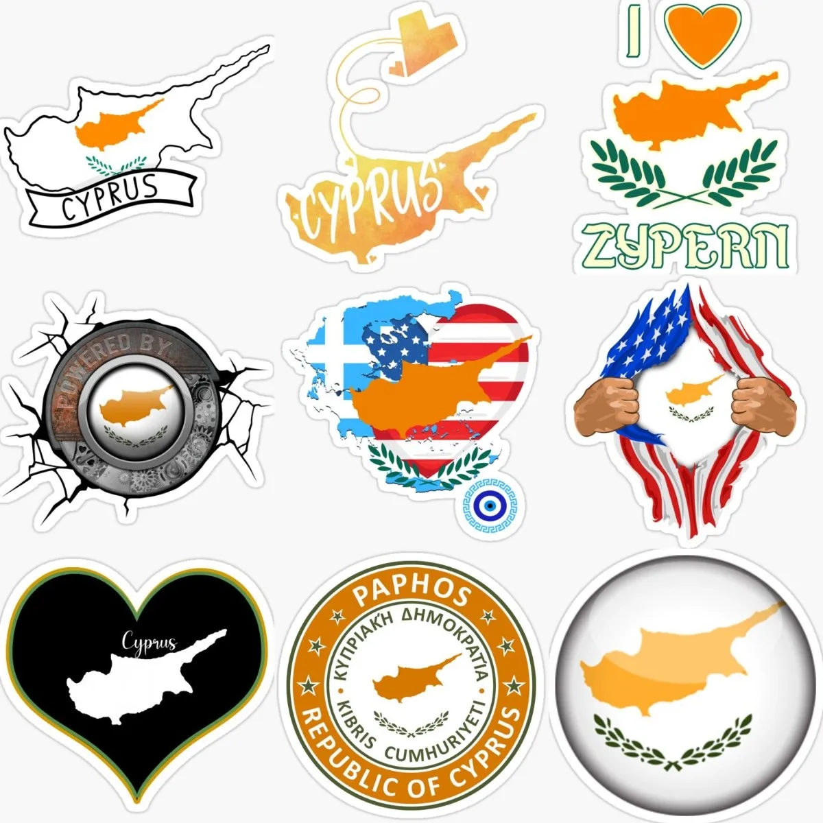 Creative Cyprus Flag แผนที่ PV - Car Accessories Cyprus บทวิจารณ์และราคา