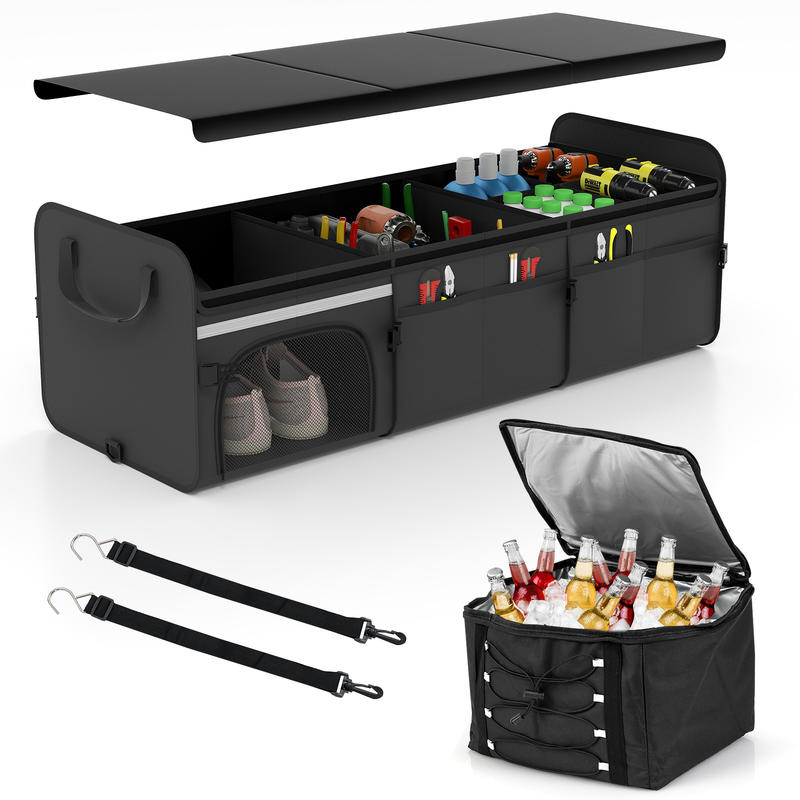 กล่องเก็บของท้ายรถขนาด 18 แกลล - Car Trunk Organizer บทวิจารณ์และราคา