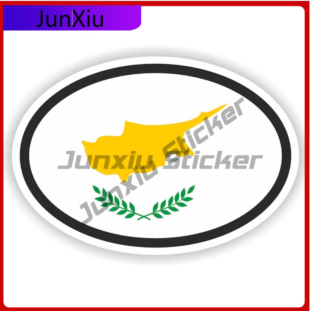 สติกเกอร์รูปวงรีธงชาติไซปรัส ส - Car Accessories Cyprus บทวิจารณ์และราคา