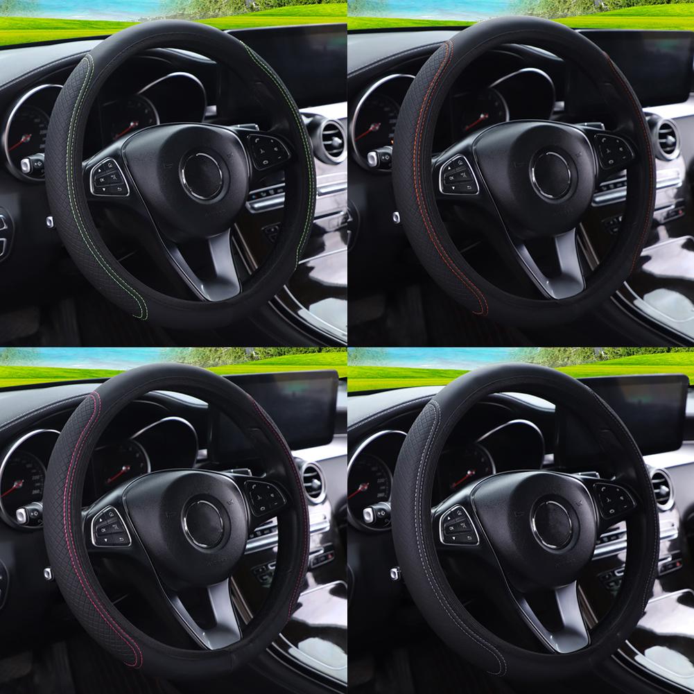 ปลอกหุ้มพวงมาลัยหนังนูนแบบนุ่ม - Car Accessories For Inside บทวิจารณ์และราคา