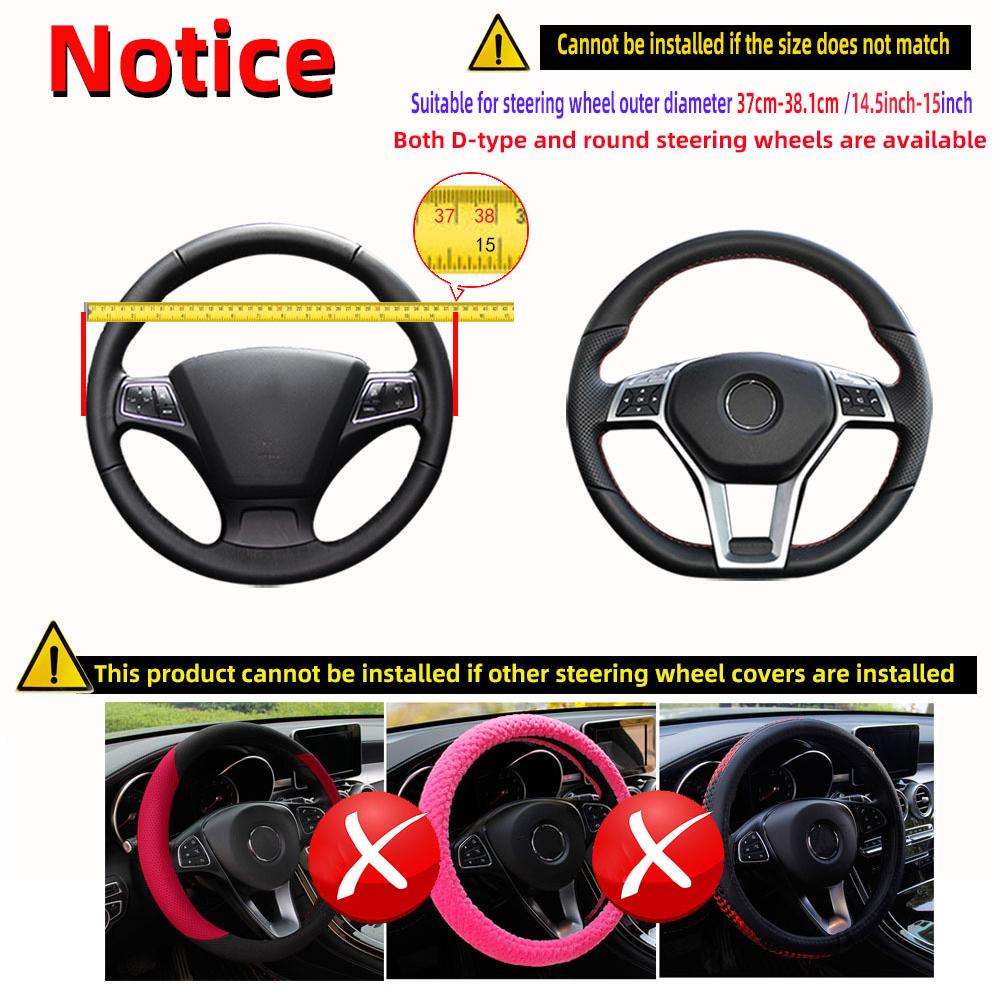ปลอกหุ้มพวงมาลัยหนังนูนแบบนุ่ม - Car Accessories For Inside บทวิจารณ์และราคา