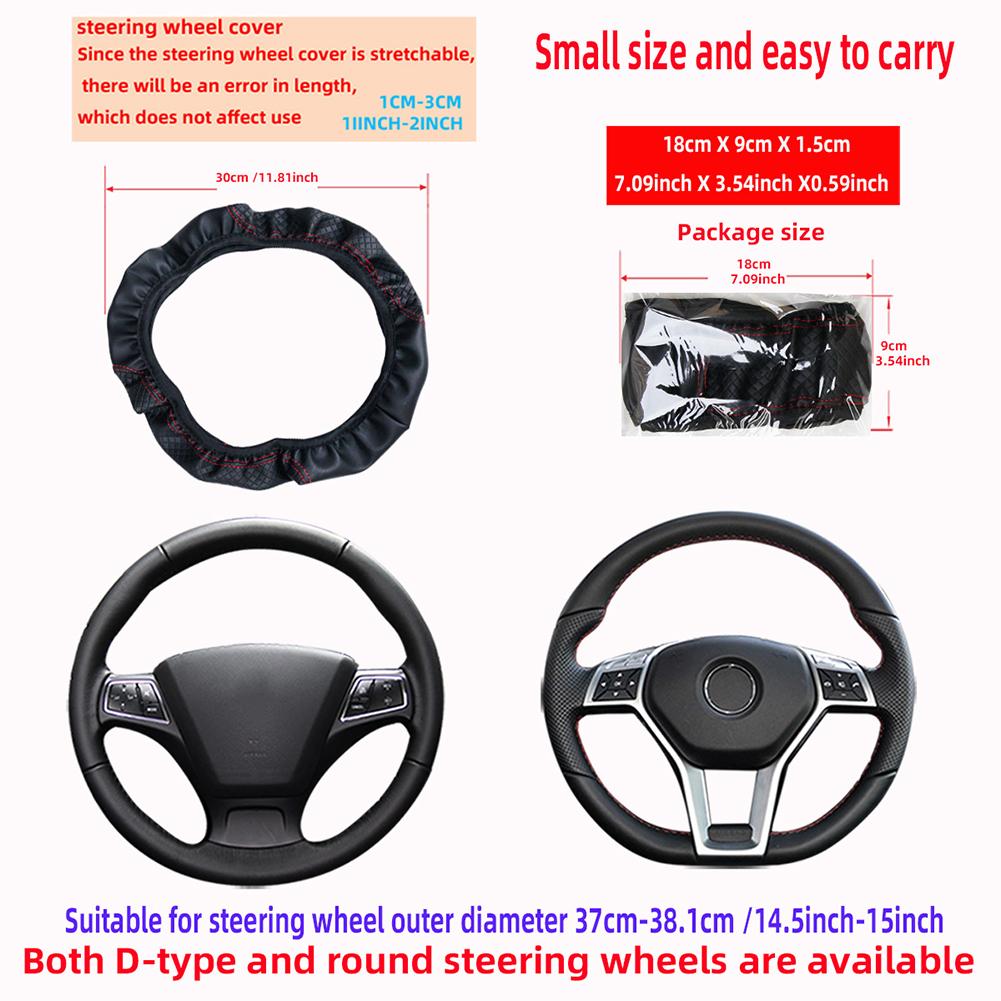 ปลอกหุ้มพวงมาลัยหนังนูนแบบนุ่ม - Car Accessories For Inside บทวิจารณ์และราคา