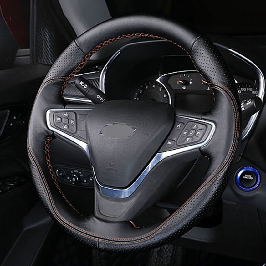 DIY หนังแท้พวงมาลัยรถยนต์สำหรั - Car Accessories Xl6 บทวิจารณ์และราคา
