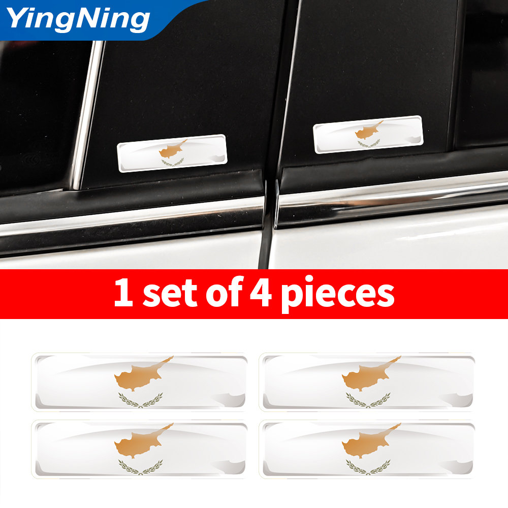 4PCS สติกเกอร์ธงไซปรัส 3D โดมส - Car Accessories Cyprus บทวิจารณ์และราคา
